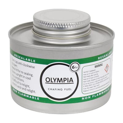 Olympia vloeibare chafing dish brandstof met lont 6 uur (12 stuks)