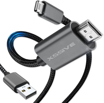 Xssive Digitale AV Adapter - Geschikt voor Apple Lightning naar HDMI Kabel - Quad & Full HD 1080P Hoge Resolutie - Origineel Xssive
