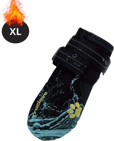 Bovista Hondenschoenen Pootbeschermer - Hondenschoenen - 4 Stuks - Hondenschoentjes - Pootbescherming Hond - Waterbestendig - Antislip - Zwart - XL