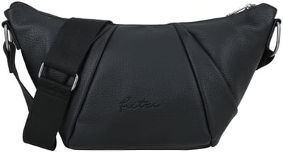 Fritzi aus Preußen schoudertas Croissant Cross Bag Grainy Black zwart