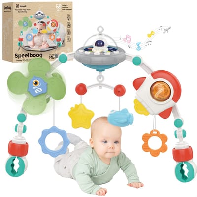 HAYALI Muzikale Play Arch Speelboog – Universeel Verstelbaar – Voor Kinderwagen – Autostoel – Wieg
