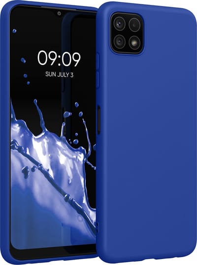 kwmobile telefoonhoesje geschikt voor Samsung Galaxy A22 5G - Hoesje voor smartphone - Back cover in Baltisch blauw