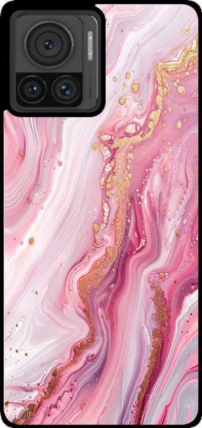 Smartphonica Telefoonhoesje Geschikt voor Motorola Edge 30 Ultra / Moto X30 Pro 5G met marmer opdruk - TPU backcover case marble design - Roze geschikt voor Motorola Edge 30 Ultra;Motorola Moto X30 Pro 5G