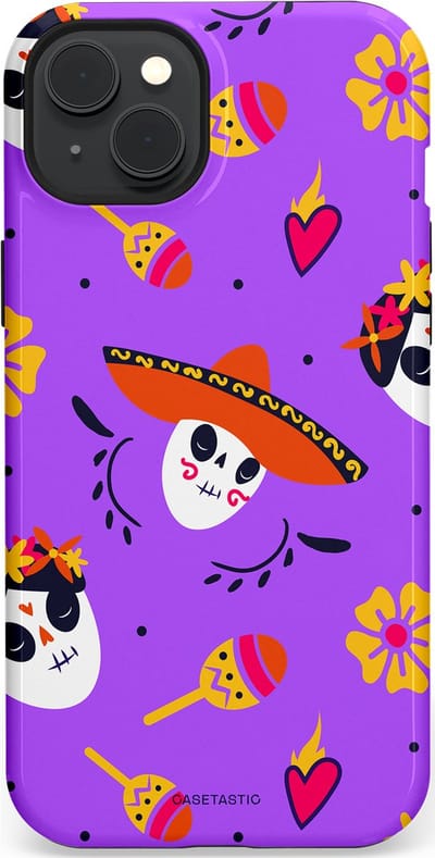 Casetastic Hoesje Geschikt voor Apple iPhone 15 Plus Magsafe - Stijlvolle Beschermende Duo-layer Case - Muertos sombrero