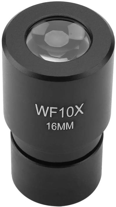 Allecto - Microscoop oculair - 16mm breedhoek - 50% groter gezichtsveld - Zwart - Biologisch microscoop oogstuk - 10x vergroting - Geschikt voor on...