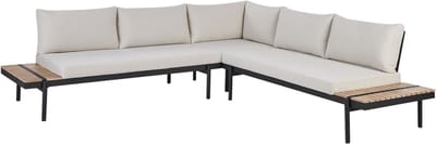 BELLARIVA - Loungeset 5-zits - Gebroken wit - Eucalyptus hout
