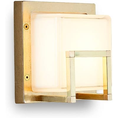 Moretti Luce LED buitenwandlamp Ice Cubic 3407, messing natuur