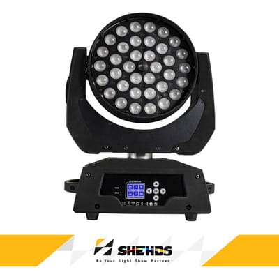 SHEHDS 1 STKS LED Zoom Wash 36x18 W RGBWA + UV Kleur Moving Head Wash Licht DMX Podium voor Disco Party Nachtclub Podiumapparatuur