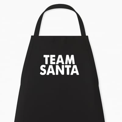 Kerst Keukenschort "TEAM SANTA" | Kerstcadeau Personeel | Feestelijk Kookschort