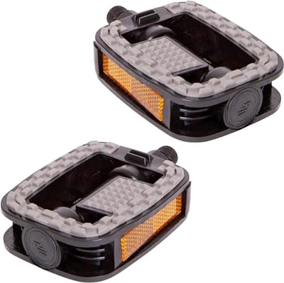 Fietspedalen - Anti-Slip Fietspedalen Set met Reflectoren - Zwart - Set Fiets Pedalen Pedaal - Mountainbike Sport - Fietstrappers - Losse Trappers - 2 STUKS