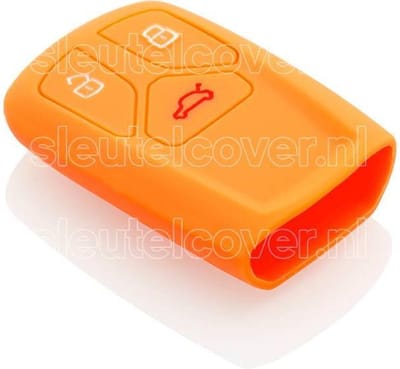 Autosleutel Hoesje geschikt voor Audi - SleutelCover - Silicone Autosleutel Cover - Sleutelhoesje Oranje