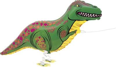 UNIQUE - Wandelende T-Rex metallic ballon