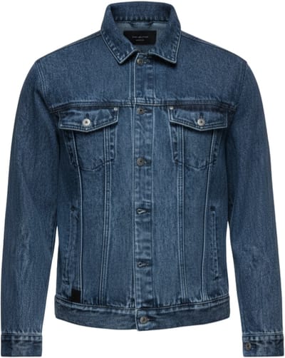 OMBRE Jas - Katoen - Lange Mouw - Knopen Indigo S