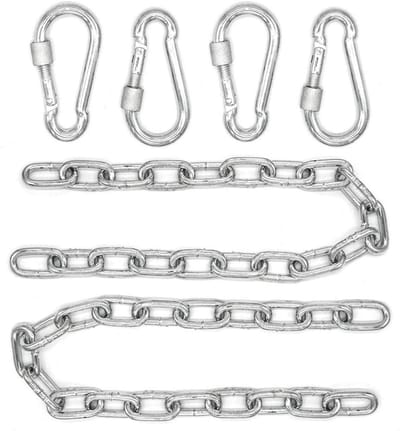 Hangende Stoelketting Set - 50cm, Tot 230kg met Karabijnhaken - Voor Schommels en Bokszakken