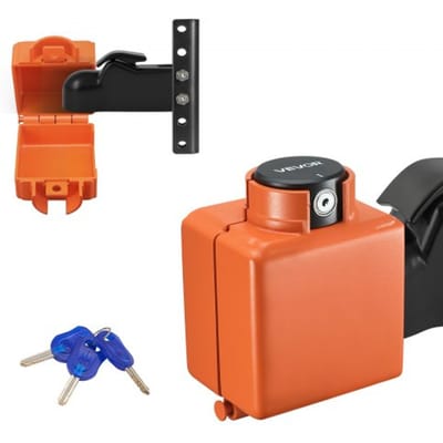 VEVOR aanhangwagenslot, compatibel met 50,8/58,7 mm trekhaken, robuust aanhangwagenslot met 3 sleutels, antidiefstalbeveiligingsslot voor campers, aanhangwagens en boten