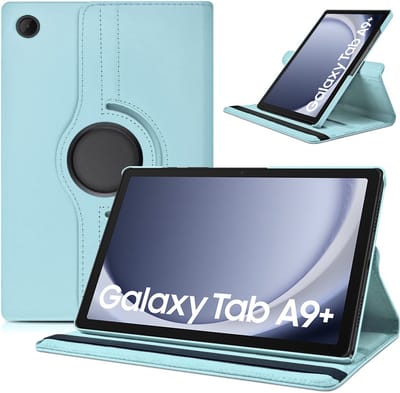 Hoes Geschikt voor Samsung Galaxy Tab A9 Plus / A11 Plus hoes – 360° draaibaar tablethoes – Lichtblauw