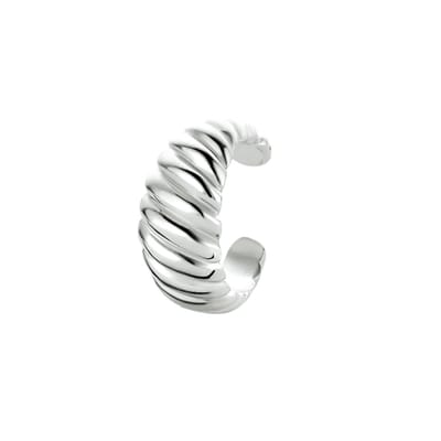 earcuff 12,5 mm zilver gerhodineerd