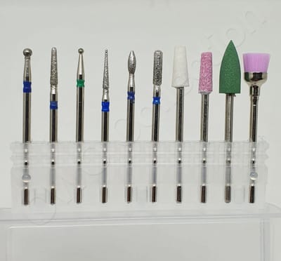OWO multitool accessoires frezenset - manicure - pedicure tool diamant vijl polijst graveer set - 10 delig