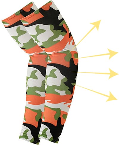 Livano Armwarmers Dames & Heren - Armstukken - Polswarmers - Winter - Oranje Camouflage