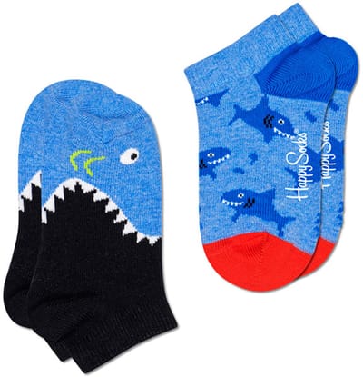 Happy Socks kids sneaker 2P sharks blauw