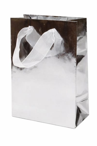 Cadeautas M - Luxe A5 Geschenktas Zilver - Cadeauzak - Geschenkzak - 18cmx10cmx23cm