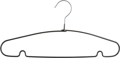 5Five Kledinghangers - Voordeelset van 10x stuks - metaal - zwart - 39 x 19 cm - Kledingkast kleerhangers