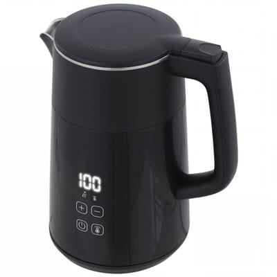 ECTEATOY® Elektrische Waterkoker - 1.7 Liter - Snelkoker met LED Display - Temperatuurregeling en Warmhoudfunctie - Droogkookbeveiliging - Zwart
