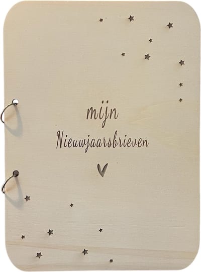 Verzamelmap nieuwjaarsbrieven | HARTJES | A4 | nieuwjaarsbrieven | verzamelen | cadeau | liefste meter | liefste peter