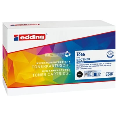 Edding Toner vervangt Brother TN-3430 Compatibel Zwart 3000 bladzijden EDD-1066 18-1066