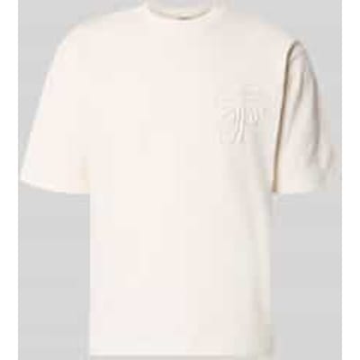 T-shirt van biologisch katoen met stitching