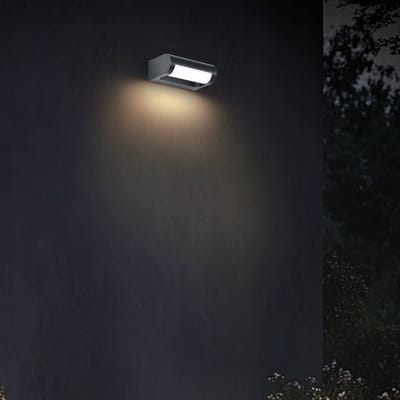 LED buiten wandlamp CMD 9052, breedte 18 cm, antraciet, IP65