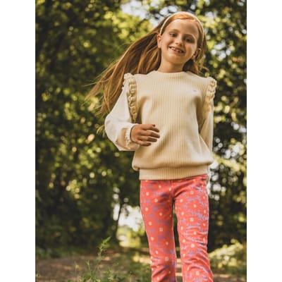LOOXS Little Meisjes sweaterseizoen - Maat 92 in de kleur Gebroken Wit van 98% COTTON 2% SPANDEX - 2601-7303-021