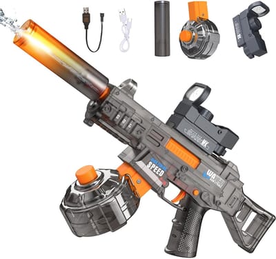 Elektrisch Waterpistool Voor Kinderen - Automatisch Waterpistool Met Led-Verlichting - Automatische Waterabsorptie