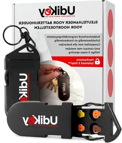 Batterijhouder Hoortoestel - Batterij case - Batterijen organiseren - Snel openen veilig sluiten - 36x85x16mm - Zwart