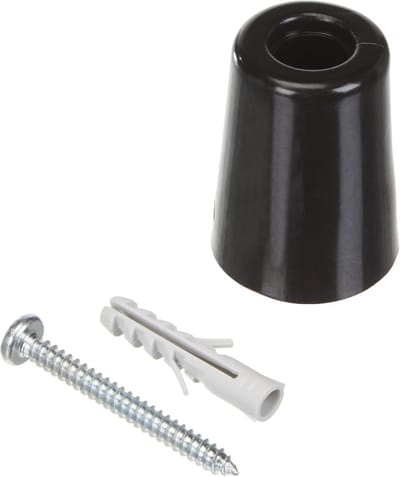 Grote deurstopper met schroef - Zwart - 5 x 3,7 x 3,7 cm