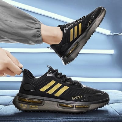 Herenschoenen Lente Nieuwe Heren Jelly Bottom Ademend Fly-woven Mesh Mode Veterschoenen Casual Schoenen Hardloopschoenen Sportschoenen 45 gray