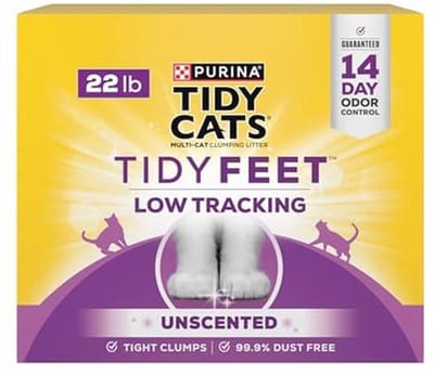 Klonterende lage tracking kattenbakvulling met geurbeheersing - ongeparfumeerd - 22 lbs
