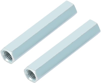 Dailygoods- Zeskantmoer M8 66 - 2 Stuks - Koolstofstaal - Gegalvaniseerd - Verbinding Draadstangen - Eenvoudig Vastschroeven - Koppelmoer
