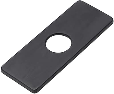 Dailygoody - Roestvrijstalen Sifonafdekking - Keukraanplaat - Zwart - Badkamermeubelkraan - 1 stuk - Hoogwaardige afwerking - 4 inch