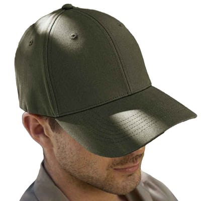 Beechfield EarthAware Organic Cotton Stretch Cap (Olijfgroen)