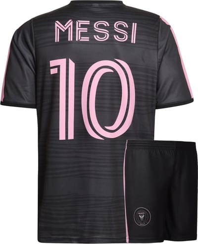 Messi Miami Voetbaltenue Uit - 2024-2025 - Voetbal Tenue Kinderen - Shirt en Broekje - Jongens en Meisjes - Volwassenen - Heren en Dames - Maat 116