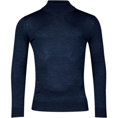 Baileys Trui Merino High Turtleneck Single Knit Dark Blue / male