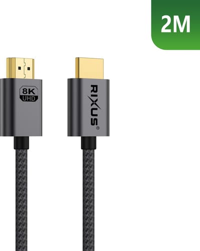 Rixus RXHU12 HDMI Cable Premium 8K 2m Space Gray