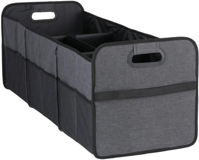 Dunlop Kofferbak Organizer 96x34x34 cm - Opvouwbare Auto Kofferbak Tas met 4 Vakken - Organizer met Handvatten en Verstevigde Bodem - Voor Rijden en Reizen