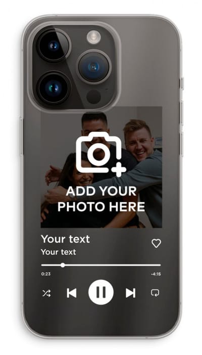 Gepersonaliseerd - Case Company® - Hoesje geschikt voor iPhone 14 Pro hoesje - Music Player - Soft Cover Telefoonhoesje - Bescherming aan alle Kanten en Schermrand