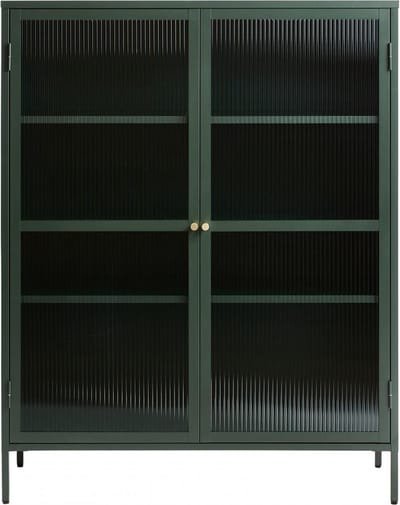 Nordic Home - Olan glazen vitrinekast - 140 cm - groen