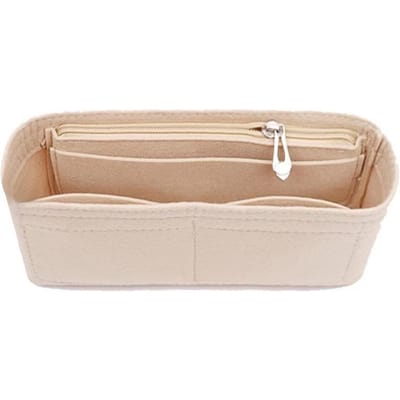 Organisateur de Sac Insérable, Organisateurs de Maquillage, Doublure Parfaite pour les Sacs à Main pour Femmes et les Sacs Cosmétiques beige