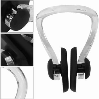 Natation Étanche Silicone Entraînement Sport Protection Pince Nez Black gray