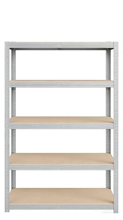 Opbergrek 1-delige set 40 x 90 x 180 cm Zilverkleurig staand opbergrek met 5 lagen planken, stevig metalen frame, elke plank kan tot 175 kg dragen, geschikt voor garage, kelder en keuken,