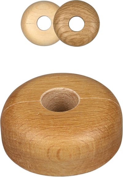 Verwarmingsbuis rozetten - Buisafdekking - Verwarming afdekken - Echt hout - 15 mm tot 22 mm - Beuken